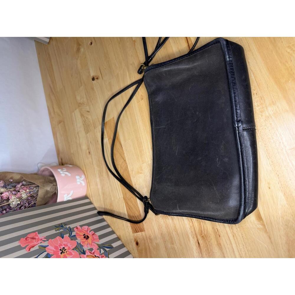 Early NYC Vintage Coach Black Leather Crossbody Bag USA Made - Picture 3 of 7